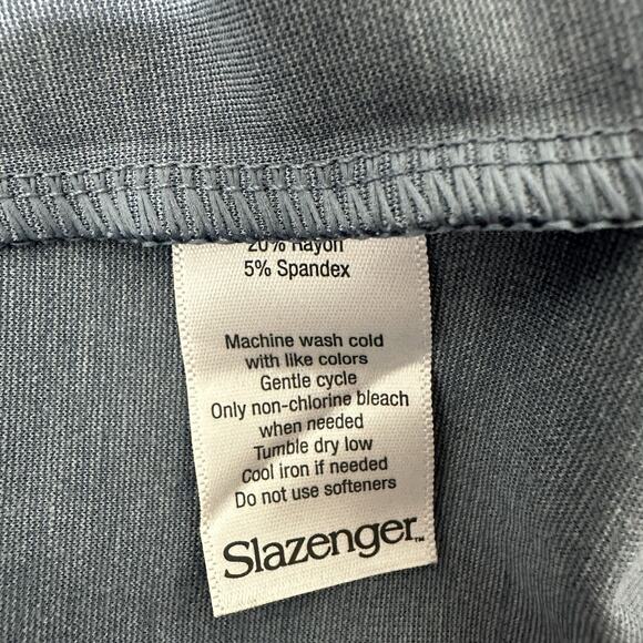 Slazenger Golf Top Womens Medium Blue Grey Funnel Neck Sweatshirt Outdoor Casual - Picture 9 of 10